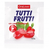 Гель-смазка Tutti-frutti со вкусом барбариса - 4 гр. - Биоритм - купить с доставкой в Новокузнецке