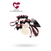 Черно-красный бондажный набор Bow-tie - ToyFa - купить с доставкой в Новокузнецке