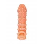 Телесная закрытая насадка с пупырышками Cock Sleeve Size M - 15,6 см. - KOKOS - в Новокузнецке купить с доставкой