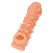 Телесная закрытая насадка с пупырышками Cock Sleeve Size L - 17,6 см. - KOKOS - в Новокузнецке купить с доставкой