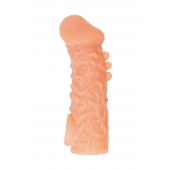 Телесная закрытая насадка с шершавой головкой Cock Sleeve Size M - 15,6 см. - KOKOS - в Новокузнецке купить с доставкой
