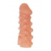 Телесная закрытая насадка с шариками Cock Sleeve Size S - 13,8 см. - KOKOS - в Новокузнецке купить с доставкой