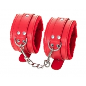 Красные оковы Anonymo из искусственной кожи - ToyFa - купить с доставкой в Новокузнецке Красные оковы Anonymo из искусственной кожи - ToyFa - купить с доставкой в Новокузнецке