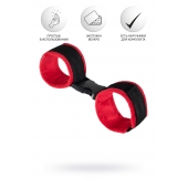 Красно-черные велюровые оковы Anonymo - ToyFa - купить с доставкой в Новокузнецке