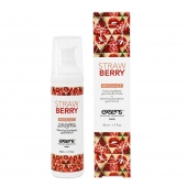 Разогревающее массажное масло  с ароматом клубники Gourmet Strawberry - 50 мл. - Exsens - купить с доставкой в Новокузнецке