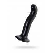 Черный стимулятор для пар P G-Spot Dildo Size M - 18 см. - Strap-on-me - в Новокузнецке купить с доставкой