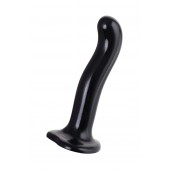 Черный стимулятор для пар P G-Spot Dildo Size M - 18 см. - Strap-on-me - в Новокузнецке купить с доставкой