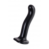 Черный стимулятор для пар P G-Spot Dildo Size L - 19 см. - Strap-on-me - в Новокузнецке купить с доставкой