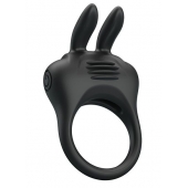 Черное эрекционное кольцо с вибрацией Davion - Baile - в Новокузнецке купить с доставкой