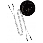 Регулируемые зажимы для сосков Sweet Caress Nipple Chain - Sweet Caress - купить с доставкой в Новокузнецке Регулируемые зажимы для сосков Sweet Caress Nipple Chain - Sweet Caress - купить с доставкой в Новокузнецке