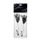 Зажимы для сосков с черными перьями Sweet Caress Feather Nipple Clumps - Sweet Caress - купить с доставкой в Новокузнецке