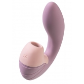 Сиреневый вибратор с вакуумным стимулятором Supernova - 16,9 см. - Satisfyer купить в Новокузнецке с доставкой в Orgasmix.ru Сиреневый вибратор с вакуумным стимулятором Supernova - 16,9 см. - Satisfyer
