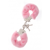 Металлические наручники с розовой меховой опушкой METAL HANDCUFF WITH PLUSH PINK - Dream Toys - купить с доставкой в Новокузнецке