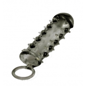 Дымчатая стимулирующая насадка с закрытой головкой SAMURAI PENIS SLEEVE BLACK - 14,5 см. - NMC - в Новокузнецке купить с доставкой