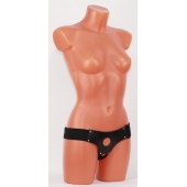 Универсальные черные трусики для страпона - БДСМ Арсенал - купить с доставкой в Новокузнецке