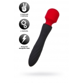Черно-красный двусторонний вибромассажер Black Red - 21 см. - ToyFa купить в Новокузнецке с доставкой в Orgasmix.ru Черно-красный двусторонний вибромассажер Black Red - 21 см. - ToyFa