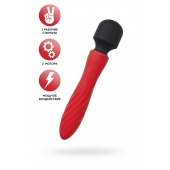 Красно-черный двусторонний вибромассажер Black Red - 21 см. - ToyFa купить в Новокузнецке с доставкой в Orgasmix.ru Красно-черный двусторонний вибромассажер Black Red - 21 см. - ToyFa