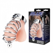 Серебристая клетка для члена Urethral Play Cage - BlueLine - купить с доставкой в Новокузнецке