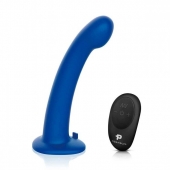 Синяя насадка Remote Control P-Spot G-Spot с черными трусиками - 20 см. - Pegasus - купить с доставкой в Новокузнецке