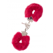 Металлические наручники с красной меховой опушкой METAL HANDCUFF WITH PLUSH RED - Dream Toys - купить с доставкой в Новокузнецке