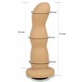 Телесная рельефная насадка Harness - 14,2 см. - LOVETOY (А-Полимер) - купить с доставкой в Новокузнецке