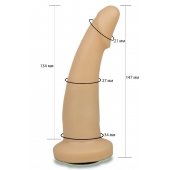 Телесная гладкая насадка Harness - 14,7 см. - LOVETOY (А-Полимер) - купить с доставкой в Новокузнецке