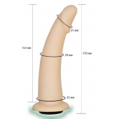 Телесная гладкая насадка-фаллоимитатор Harness - 17 см. - LOVETOY (А-Полимер) - купить с доставкой в Новокузнецке