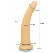 Телесная гладкая насадка-фаллоимитатор Harness - 20 см. - LOVETOY (А-Полимер) - купить с доставкой в Новокузнецке
