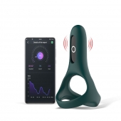 Изумрудное виброкольцо Magic Motion Rise с подхватом мошонки - Magic Motion - в Новокузнецке купить с доставкой