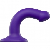Фиолетовый фаллоимитатор-насадка Strap-On-Me Dildo Dual Density size S - 17 см. - Strap-on-me - купить с доставкой в Новокузнецке
