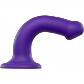 Фиолетовый фаллоимитатор-насадка Strap-On-Me Dildo Dual Density size M - 18 см. - Strap-on-me - купить с доставкой в Новокузнецке