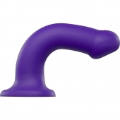 Фиолетовый фаллоимитатор-насадка Strap-On-Me Dildo Dual Density size L - 19 см. - Strap-on-me - купить с доставкой в Новокузнецке