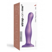 Фиолетовая насадка Strap-On-Me Dildo Plug Curvy size L - Strap-on-me - купить с доставкой в Новокузнецке