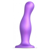 Фиолетовая насадка Strap-On-Me Dildo Plug Curvy size L - Strap-on-me - купить с доставкой в Новокузнецке