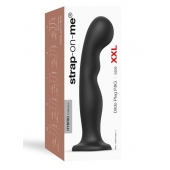 Черная насадка Strap-On-Me Dildo Plug P G size XXL - Strap-on-me - купить с доставкой в Новокузнецке