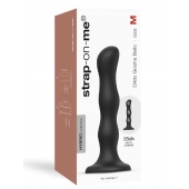 Черная насадка Strap-On-Me Dildo Geisha Balls size M - Strap-on-me - купить с доставкой в Новокузнецке