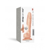 Телесный фаллоимитатор Strap-On-Me Sliding Skin Realistic Dildo size M - Strap-on-me купить с доставкой в интернет-магазине Orgasmix в Новокузнецке Телесный фаллоимитатор Strap-On-Me Sliding Skin Realistic Dildo size M - Strap-on-me