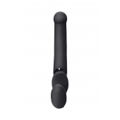 Черный безремневой вибрострапон Silicone Bendable Strap-On - size XL - Strap-on-me - купить с доставкой в Новокузнецке