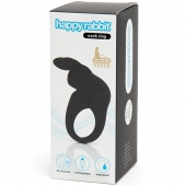 Черное эрекционное виброкольцо Happy Rabbit Rechargeable Rabbit Cock Ring - Happy Rabbit - в Новокузнецке купить с доставкой