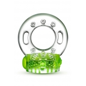 Зеленое эрекционное виброкольцо Arouser Vibrating C-Ring - Blush Novelties - в Новокузнецке купить с доставкой