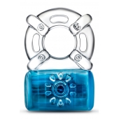 Синее эрекционное виброкольцо Pleaser Rechargeable C-Ring - Blush Novelties - в Новокузнецке купить с доставкой