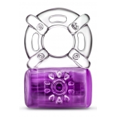 Фиолетовое эрекционное виброкольцо One Night Stand Vibrating C-Ring - Blush Novelties - в Новокузнецке купить с доставкой