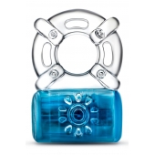 Синее эрекционное виброкольцо One Night Stand Vibrating C-Ring - Blush Novelties - в Новокузнецке купить с доставкой