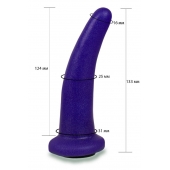 Фиолетовая гладкая изогнутая насадка-плаг - 13,3 см. - LOVETOY (А-Полимер) - купить с доставкой в Новокузнецке