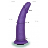 Фиолетовая гладкая изогнутая насадка-плаг - 17 см. - LOVETOY (А-Полимер) - купить с доставкой в Новокузнецке