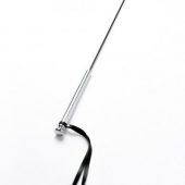 Черный кожаный стек с гладкой ручкой - 55 см. - Crazy Handmade - купить с доставкой в Новокузнецке Черный кожаный стек с гладкой ручкой - 55 см. - Crazy Handmade - купить с доставкой в Новокузнецке