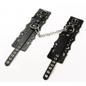 Узорчатые кожаные оковы с регулируемыми ремешками - Crazy Handmade - купить с доставкой в Новокузнецке