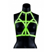 Портупея Bra Harness с неоновым эффектом - размер L-XL - Shots Media BV - купить с доставкой в Новокузнецке