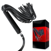 Черная кожаная плеть-флоггер - 84 см. - Notabu - купить с доставкой в Новокузнецке Черная кожаная плеть-флоггер - 84 см. - Notabu - купить с доставкой в Новокузнецке