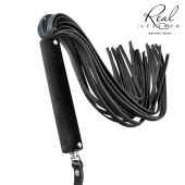 Черная кожаная плеть-флоггер - 84 см. - Notabu - купить с доставкой в Новокузнецке Черная кожаная плеть-флоггер - 84 см. - Notabu - купить с доставкой в Новокузнецке